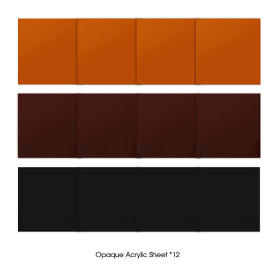 12pcs Opaque Acrylic Sheets (7.9" × 7.9")