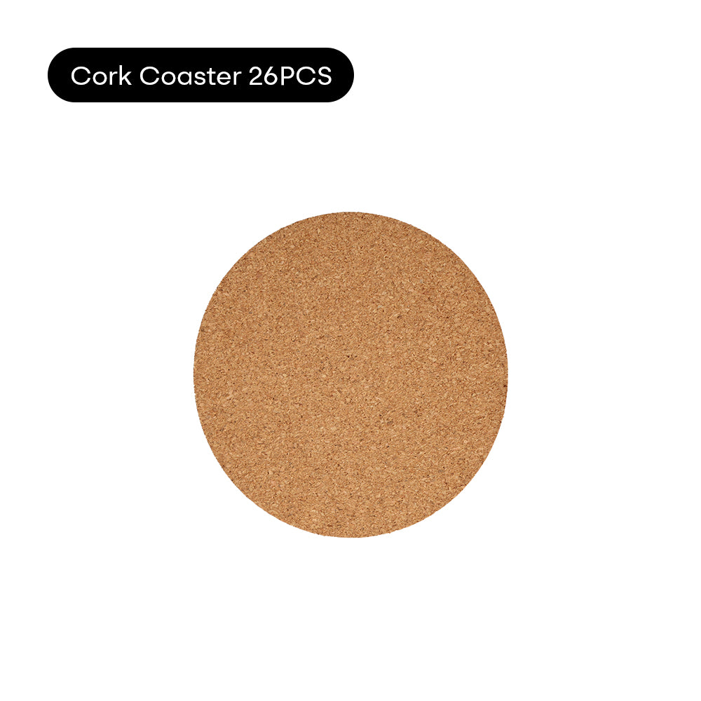 26 PCS Cork Coasters