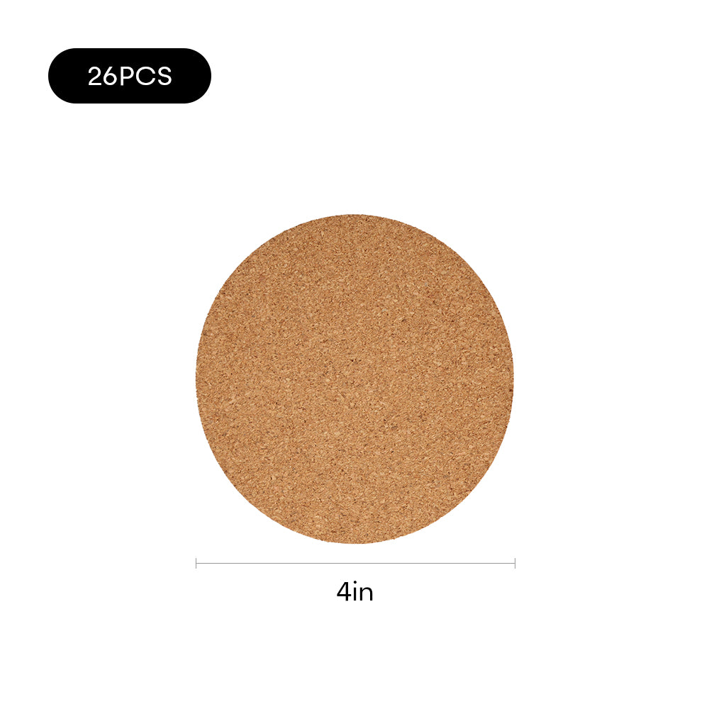 26 PCS Cork Coasters