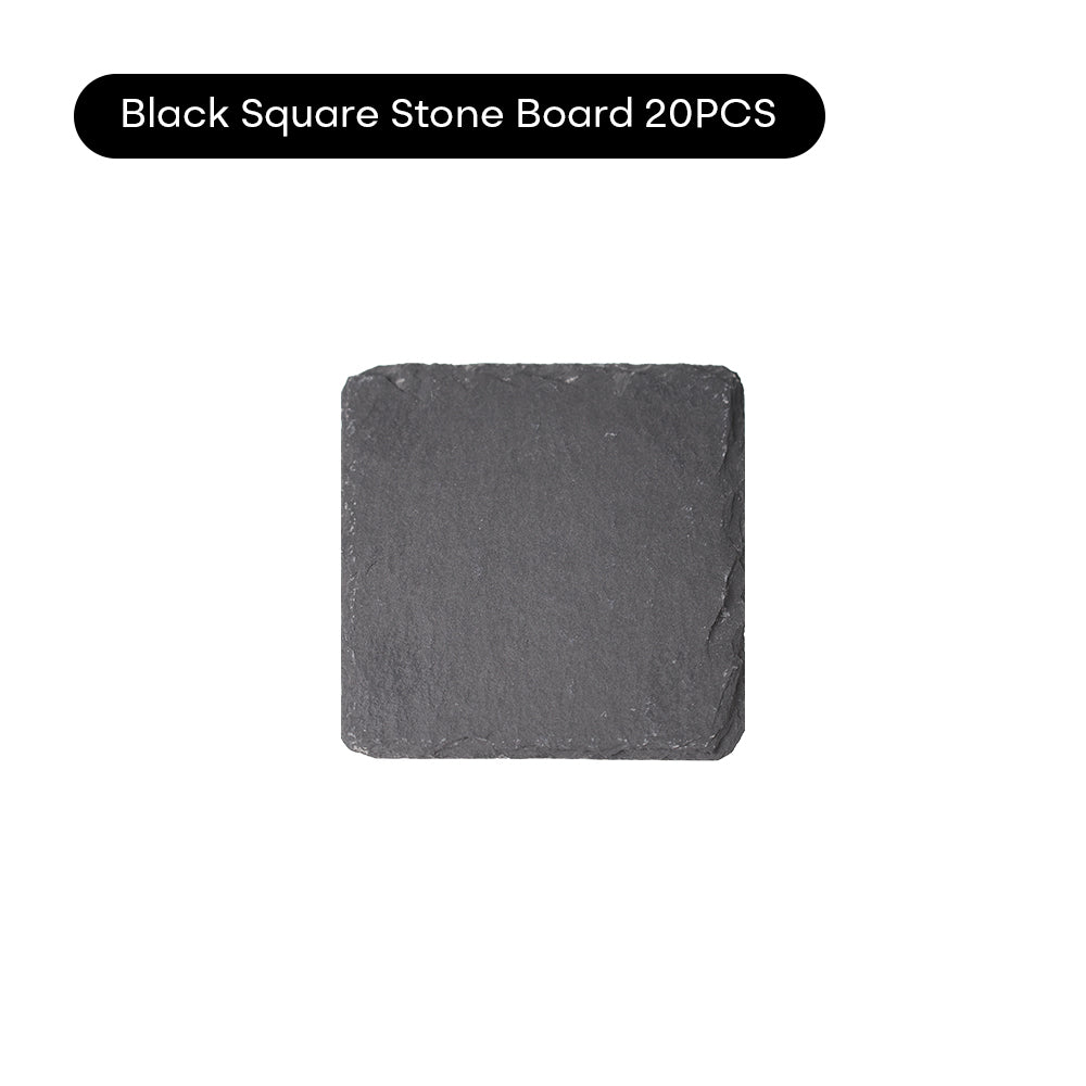 20 PCS Black Square Stone Boards