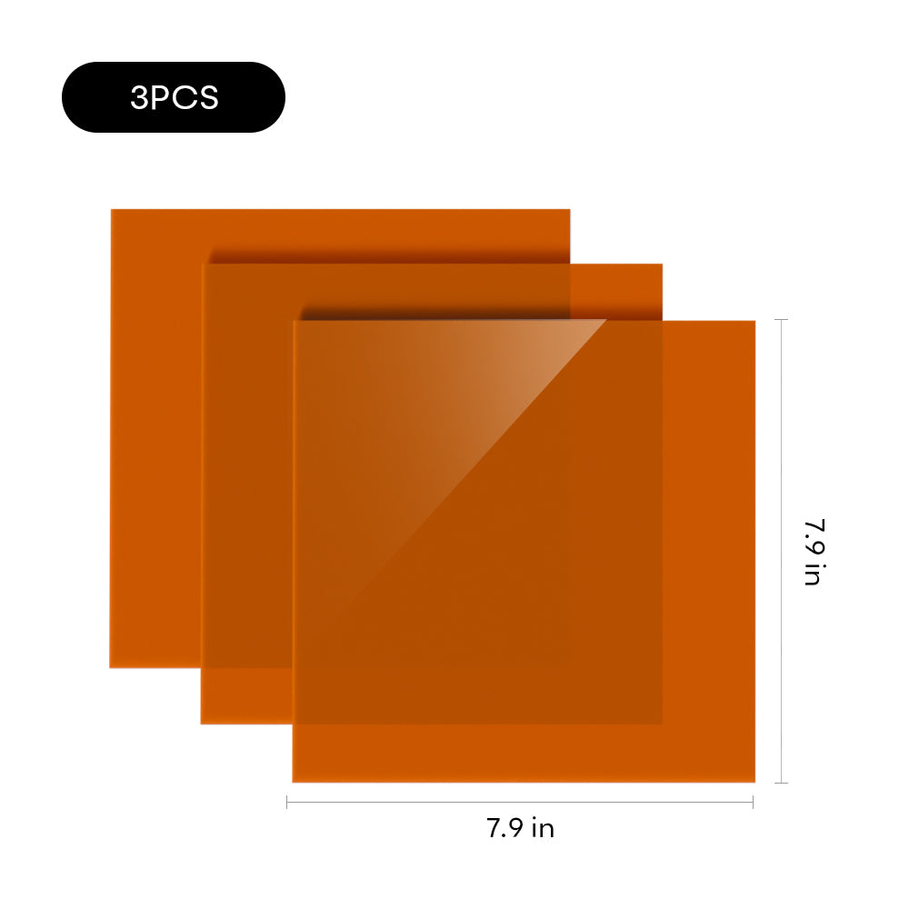 12pcs Transparent Acrylic Sheets (7.9