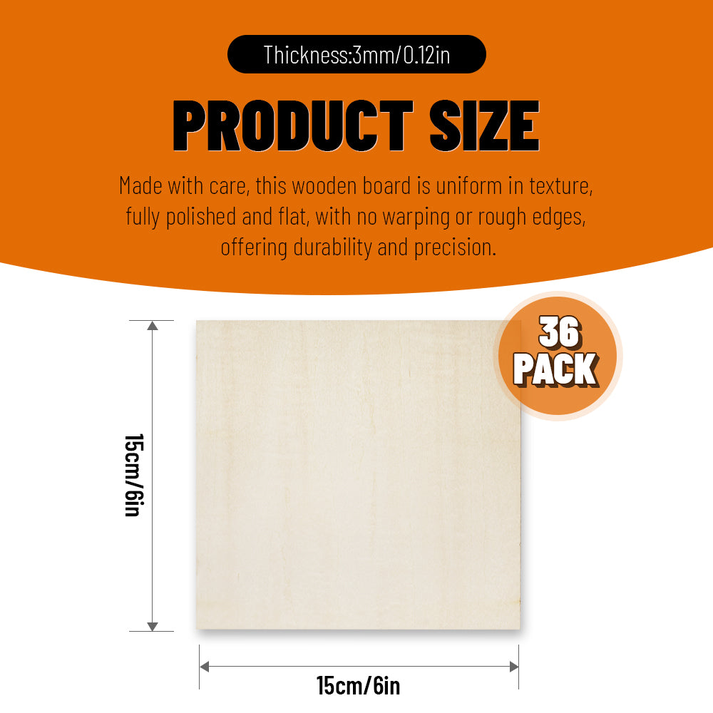 36 PCS Basswood Sheets