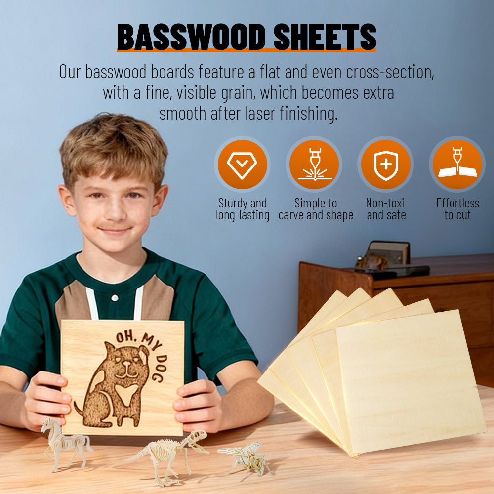36 PCS Basswood Sheets
