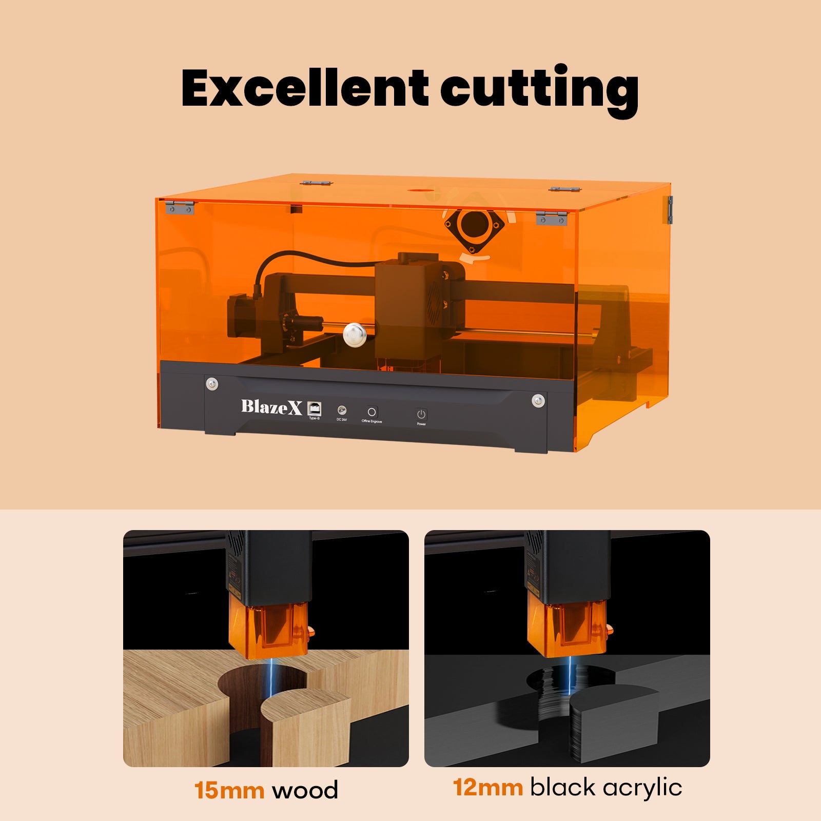 BlazeX M3 Pro Laser Engraver and Cutter