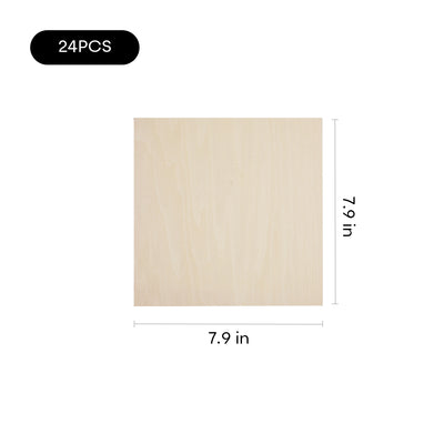 24pcs Basswood Plywood Sheets