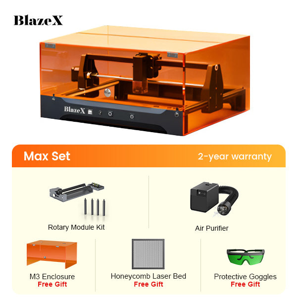 BlazeX M5 Pro 10W Enclosed Laser Engraver and Cutter