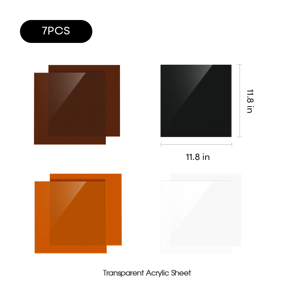 12pcs Mixed Acrylic Sheets (11.8
